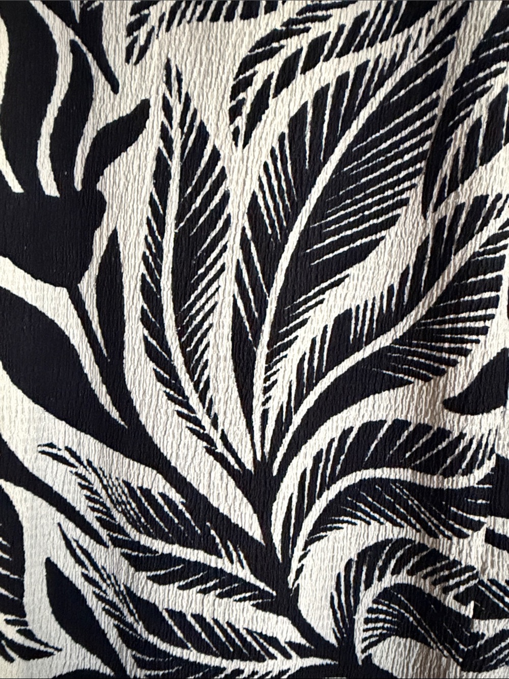 Black & Cream Leaf-Print Tank Dress - Picture 4 of 5